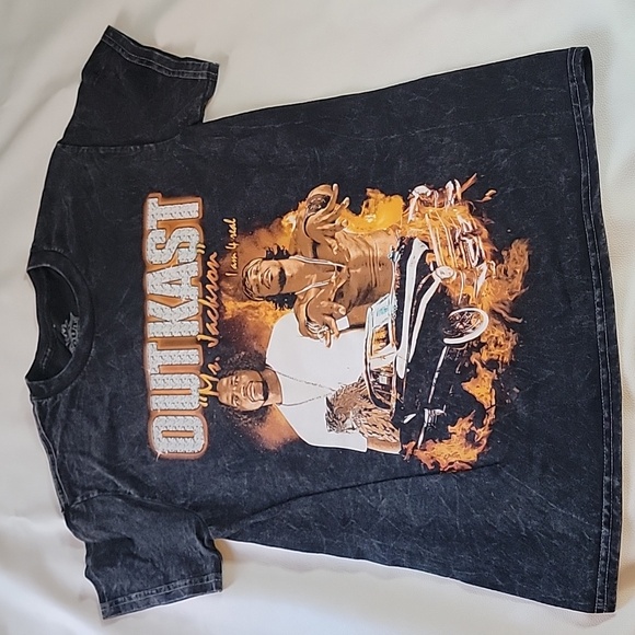 Outcast Ms. JACKSON Distressed / Acid Wash Tee - Picture 2 of 7